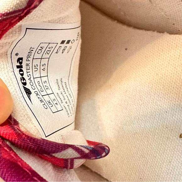 Gola for Talbots Women's Sneakers in Pink and Cream Plaid - Picture 7 of 10